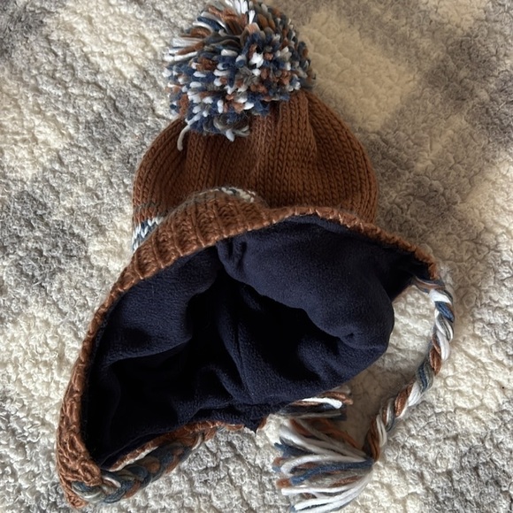 Winter pom pom hat full coverage fleece lined warmest - Picture 3 of 4